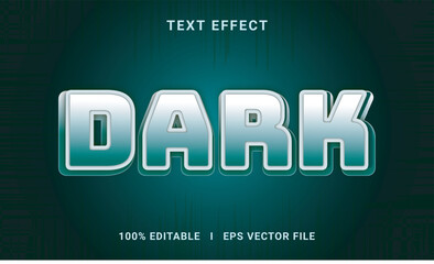 Vector dark 3d editable text effect premium vector for illustrator