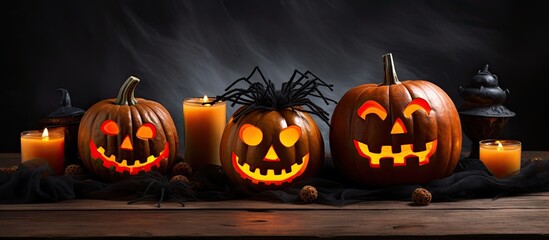 Festive pumpkin decoration for Halloween
