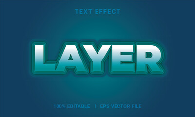 Vector layer 3d editable text effect premium vector for illustrator