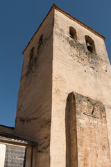 Fototapeta na wymiar Tower of Saints Justo and Pastor church. Sepulveda, Spain