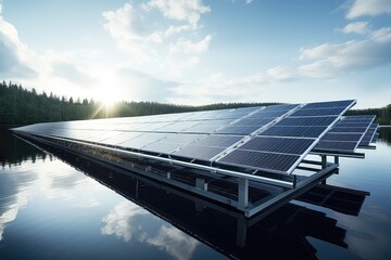 Solar Panels On A Dock