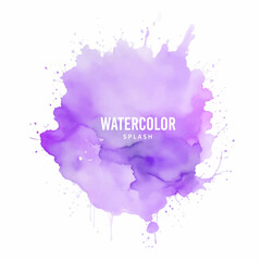Abstract watercolor splashes, abstract watercolor background, Purple watercolor