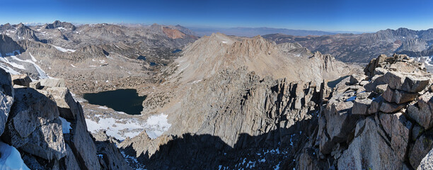 Panorama Of Sierra Mountains From Mount Thompson