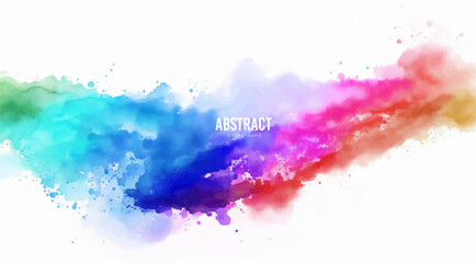 Abstract rainbow background, abstract colorful background, Watercolor background, abstract watercolor background with splashes