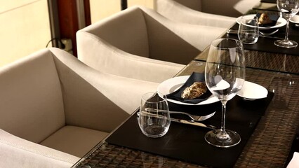 Service in a premium class restaurant