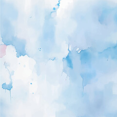 Blue background with clouds, Abstract watercolor background, Blue watercolor