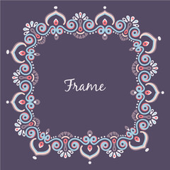 Vector ornamental frame  - 667217032