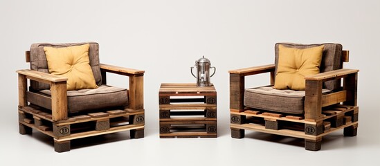 Furniture crafted from reclaimed pallets