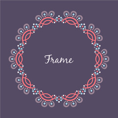 Vector ornamental frame  - 667217294