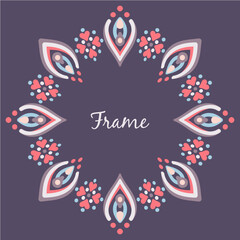 Vector ornamental frame  - 667217445