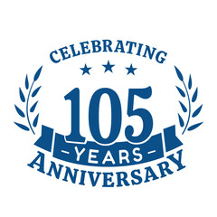 105th anniversary celebration design template. 105 years vector and illustration.