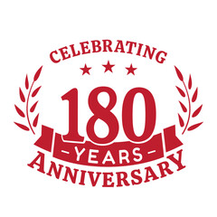 180th anniversary celebration design template. 180 years vector and illustration.