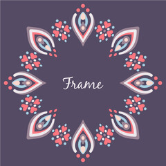 Vector ornamental frame  - 667218816