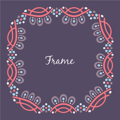 Vector ornamental frame  - 667219004
