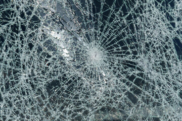 Texture of a broken car windshield.