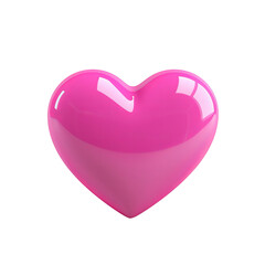 Pink heart 3d clip art