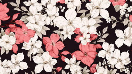 seamless pattern with flowers