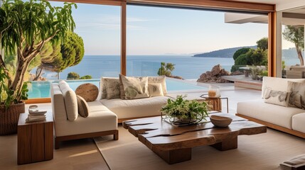 Obraz premium Living room in the Mediterranean villa