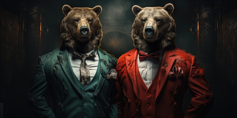 Obraz premium Bären Personen