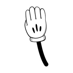 element cartoon hand cartoon. finger human, symbol thumb, hold people element cartoon hand sign. isolated symbol vector illustration