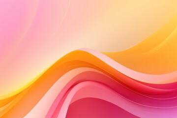 curved lines of pink and yellow color gradient, abstract background