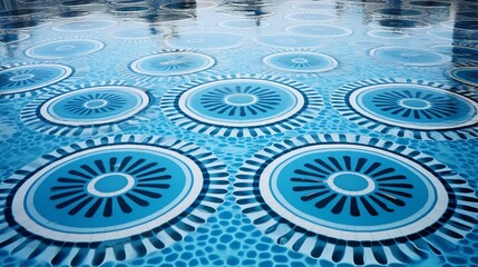 Raindrops pattering on the surface of a pool, creating countless concentric circles.