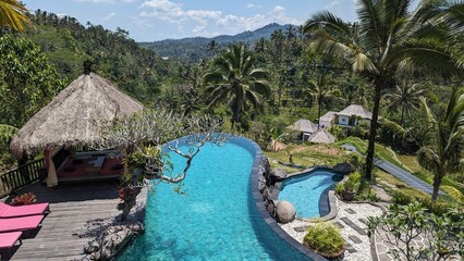 Infinity Pool with views in Ubud, Bali, Indonesia