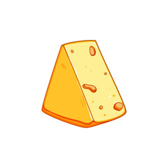 milk cheese cartoon. dutch healthy, gouda swiss, edam fresh milk cheese sign. isolated symbol vector illustration