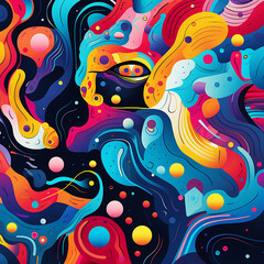 Obraz premium abstract colorful background with splashes created with Generative Ai