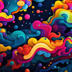 Fototapeta na wymiar abstract colorful background with splashes created with Generative Ai