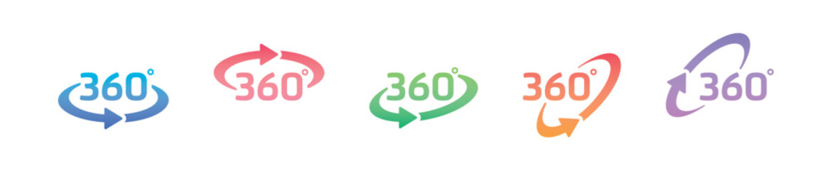 360 degree color. 360 degree logos. 360 degree logos from different angles