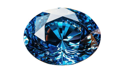 Fototapeta premium Blue sapphire bright crystal gem gemstone isolated