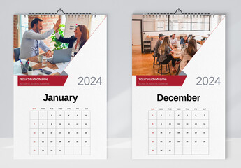 Business Wall Calendar 2024 Layout