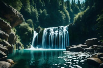 waterfall: The beauty of wonderful  nature 