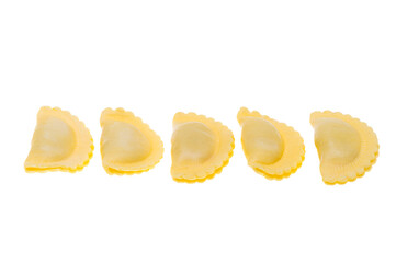 Italian ravioli isolated