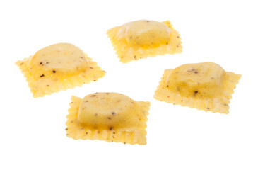ravioli with cheese and spices isolated