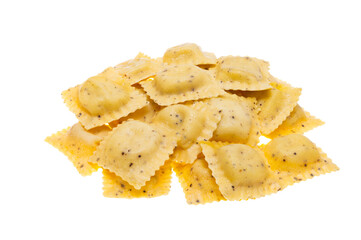 ravioli with cheese and spices isolated