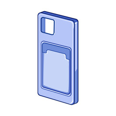 delivery phone box cartoon. store red, telecommunication smart, packaging display delivery phone box sign. isolated symbol vector illustration