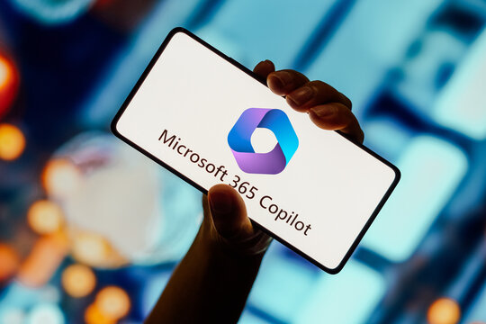 October 24, 2023, Brazil. In this photo illustration, the Microsoft 365 Copilot logo is displayed on a smartphone screen.