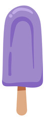 Violet ice cream stick. Lavender popsickle icon