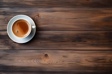Barista-Meisterwerke: Kaffeezauber auf rustikalem Holzhintergrund