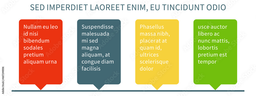 Aufkleber infographic element. timeline color label data template