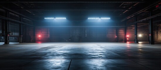 Deserted loading bays of a storage facility