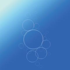 bubble vector template for social media post,bubble on a blue background, illustration eps10