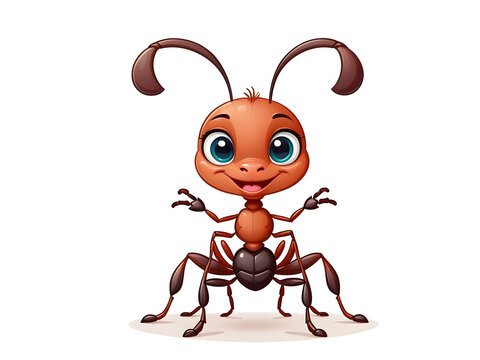 cute ant cartoon style animal illustration 