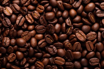 Fototapeta premium Coffee beans texture background