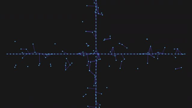 An image of a grid pattern formed by interconnected points and lines, where each point is linked to the next by a line