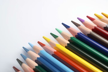 Image of isolated colored pencils. Generative AI