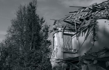 old abandoned house in the village
