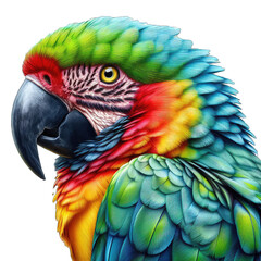 Fototapeta premium Graceful Flying Parrot Illustration, GENERATIVE AI